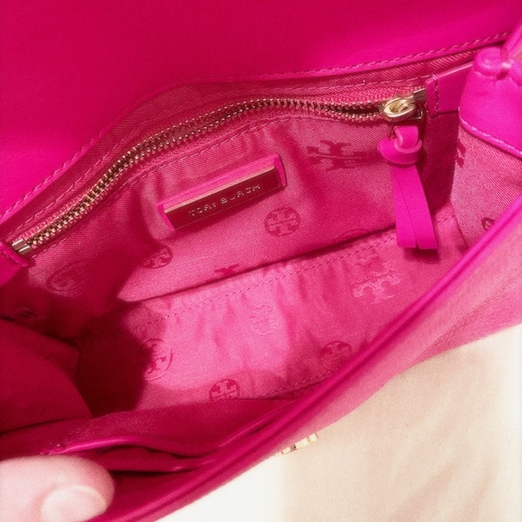Tory Burch Pink Suede Purse - Picture 7 of 8